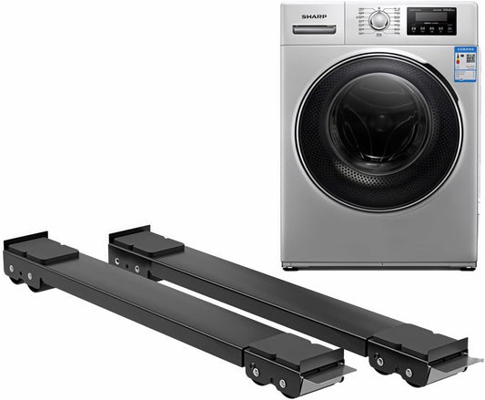 Universal Furniture Moving Dolly, Adjustable Appliance Roller for Refrigerator, Washing Machine, Dryer, Heavy Duty Equipment Stand with Locking Brakes & Non-Slip Pads, 330 lbs Max Load Capacity(Black)