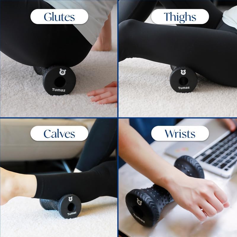 Tumaz Foot Roller & Massage Ball 3-in-1 Set | Foot Roller, Spiky & Lacrosse Balls | Ergonomic Design | Deep Tissue Massage | Foot Relaxation & Recovery
