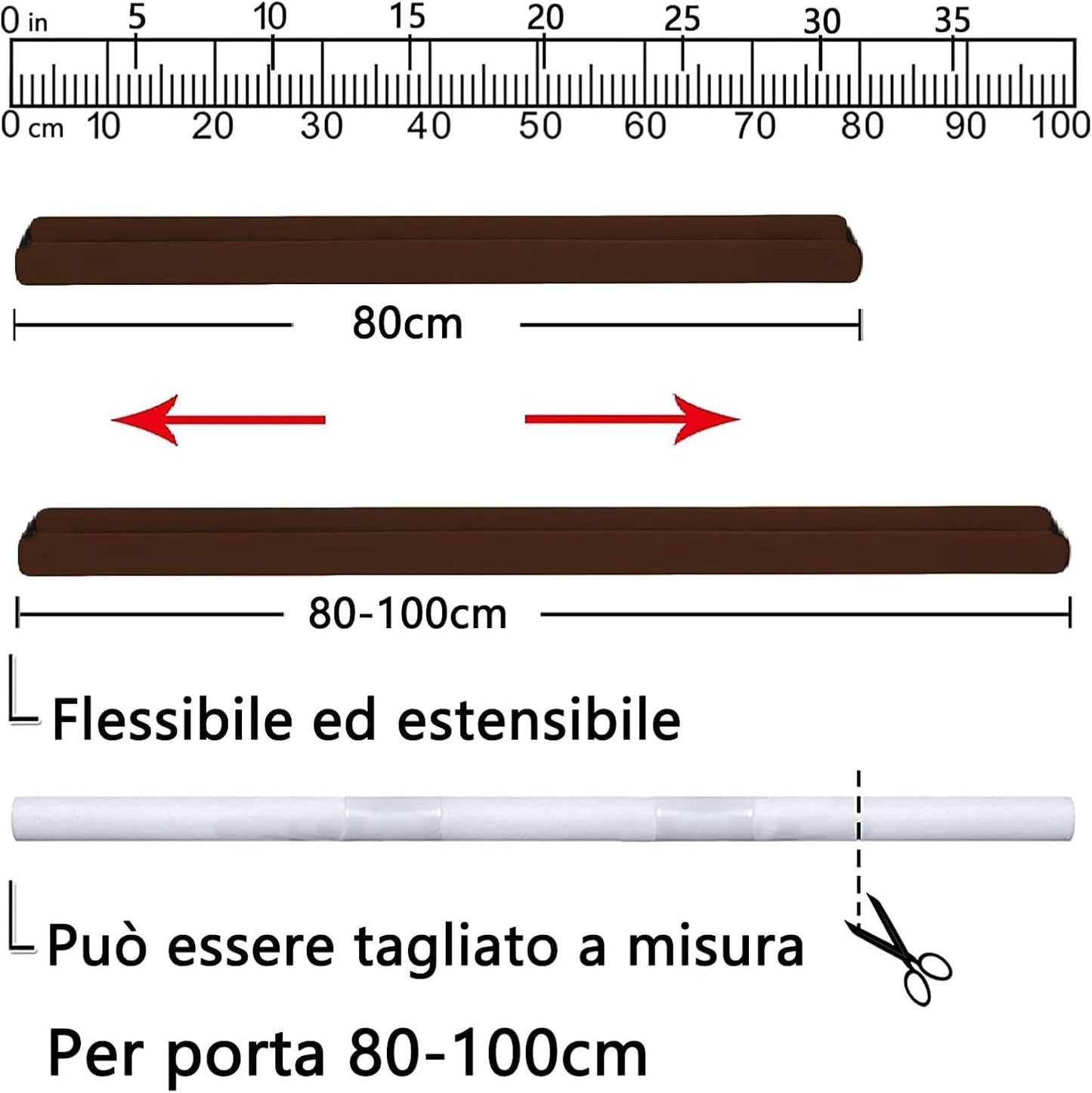 BKSAI Door Draft Stopper for Doors 29-35" No Adhesive Draft Stopper for Bottom of Door Draught Excluder Under Door Wind Blocker Reduce Noise Draught Excluder Sweep Sound Proof(Black) | No Adhesive, For Bottom of Door, Wind Blocker, Reduce Noise, Sound
