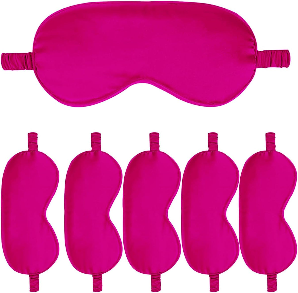 6PACK Silk Sleep Mask Satin Eye Masks Blackout Silky Eyeshade Cover Soft Blindfold Eyeshades for Women Sleeping Travel Gift