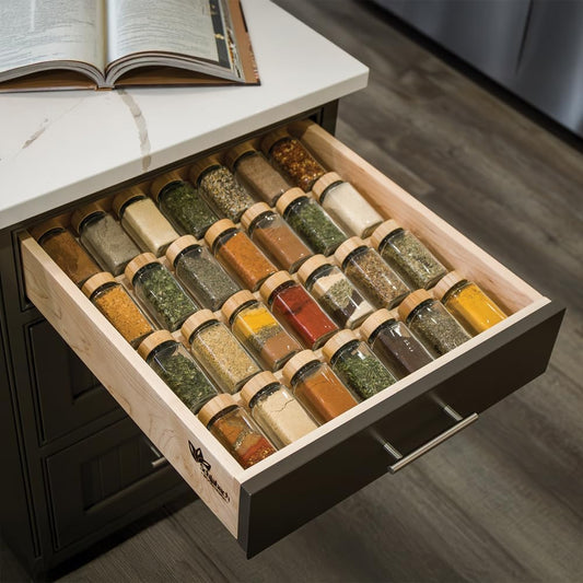 Wood Spice Drawer Organizer Insert