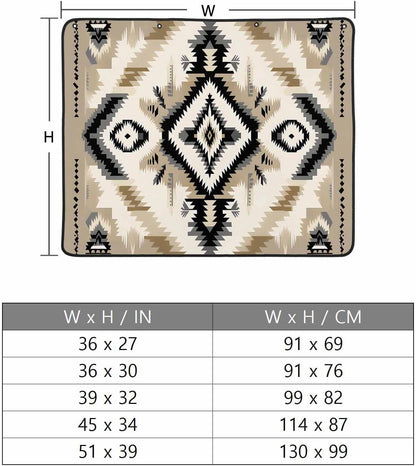 Western Aztec Magnetic Fireplace Cover Decorative Indoor For Brick Fireplace, Rustic Tribal Southwestern Boho Ethnic Insulation Fireplace Blocker Blanket Draft Stop Hot Heat Save Energy, 36"Wx27"H