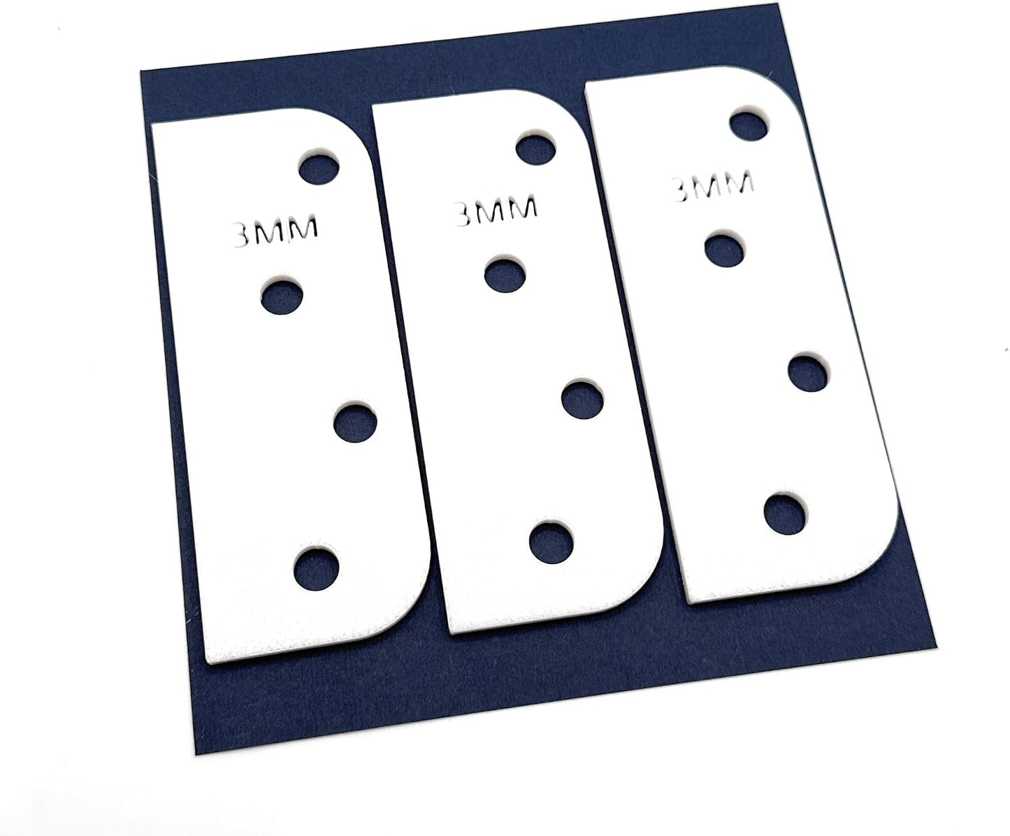 Door Hinge Shims (Set of 3) Hinge Spacer for Interior and Exterior Door Alignment - for 3.5", 4" and 4.5" Standard Hinges (3mm Thick, White, 3.5-inch)