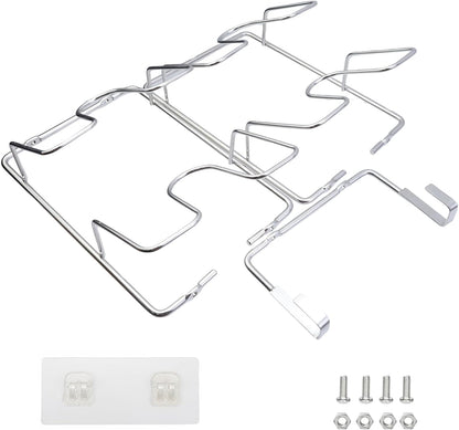 4 Tier Lid Organizer, Wall Mounted Pot Cover Rack, Lid Holder | No Drilling, Stainless Steel, Lid Holder for Kitchen Cabinet