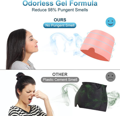AOOWU Migraine Relief Cap, Reusable Soothing Headache Cap, Odorless Cooling Gel Ice Hat, Ice Pack Head Wrap, Hot and Cold Therapy, Cold Face Mask for Tension Stress Hangover Sinus Puffy Eyes, Blue