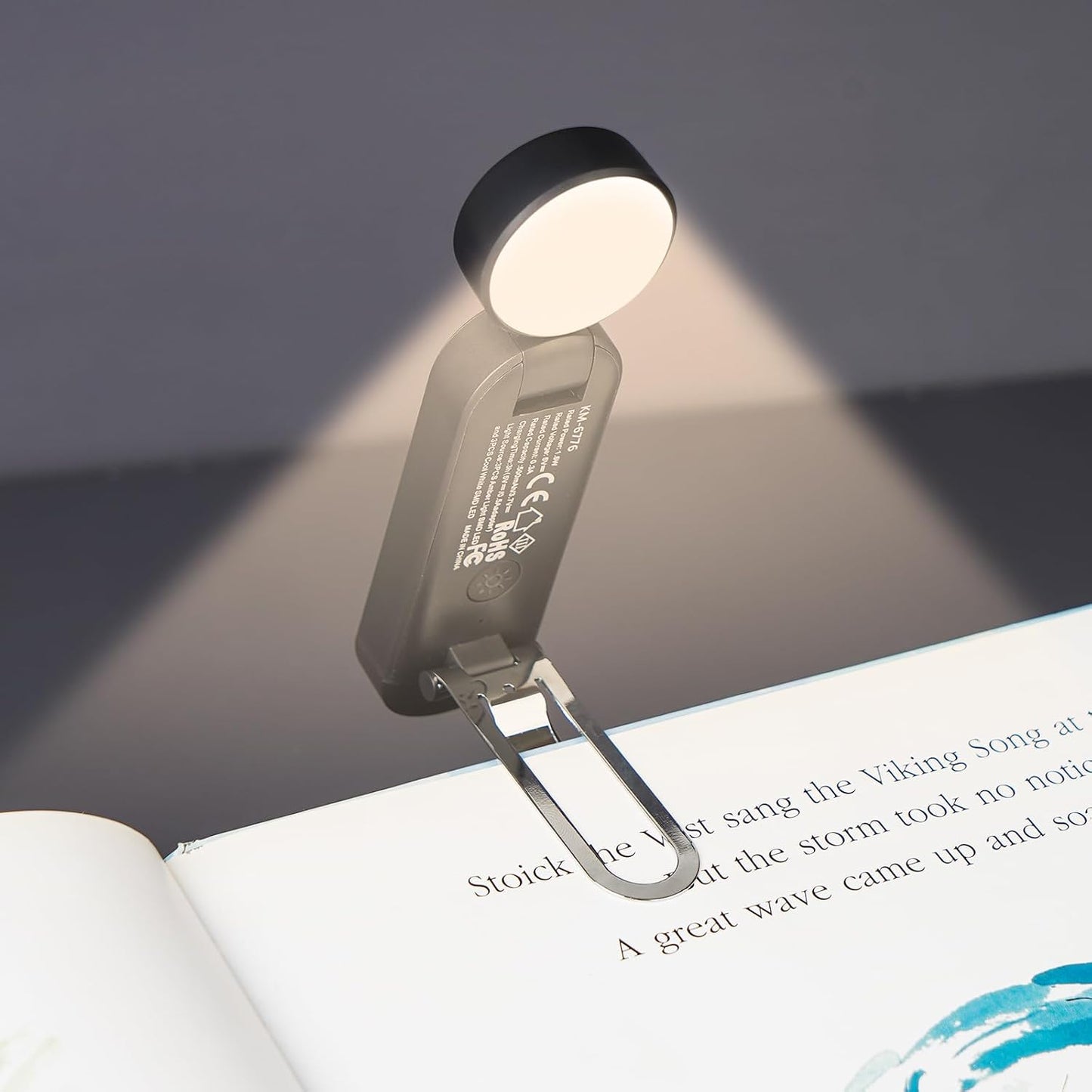 VAVOFO USB Rechargeable Bookmark Reading Light, Blue Light Blocking Amber LEDs for Bedtime Reading - Clip On, 9 Lighting Modes