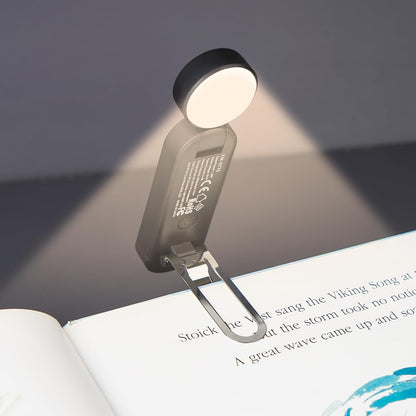 VAVOFO USB Rechargeable Bookmark Reading Light, Blue Light Blocking Amber LEDs for Bedtime Reading - Clip On, 9 Lighting Modes