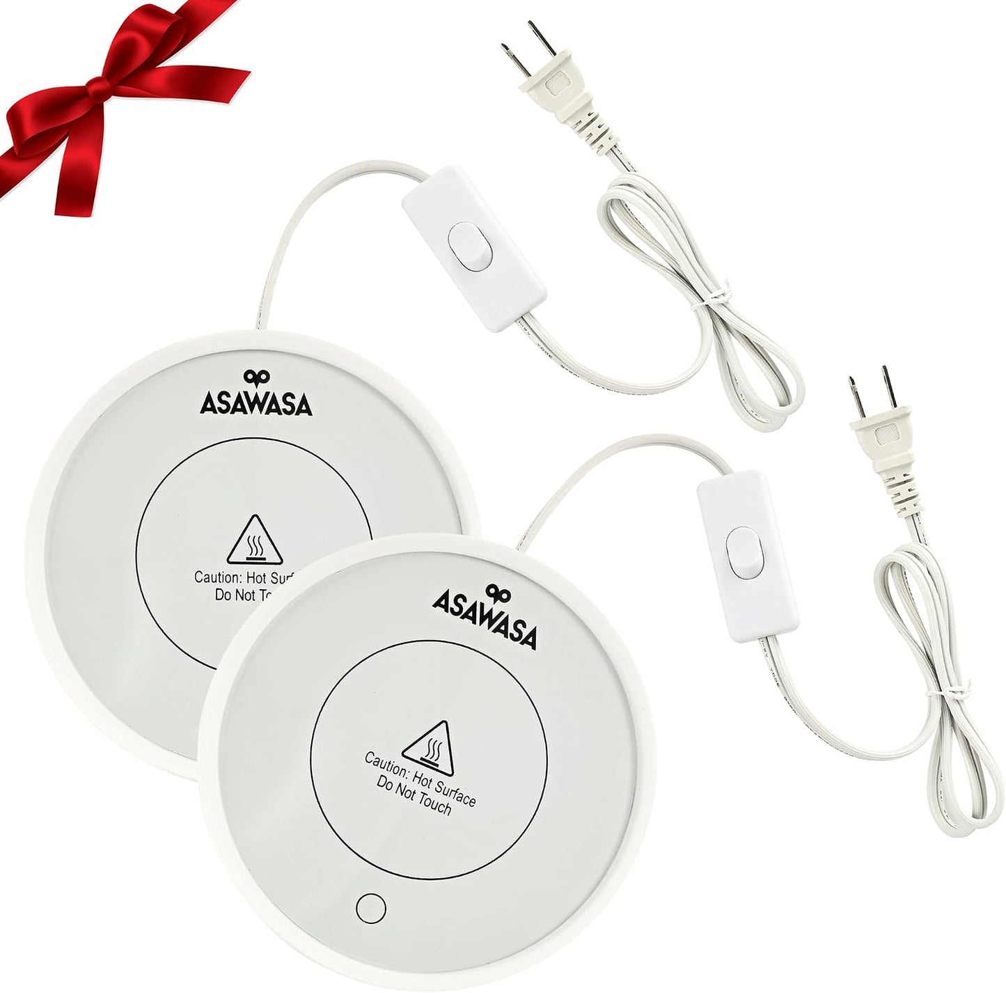 ASAWASA 2PCS Smart Candle Warmer for Large Jar, Coffee Mug Warmers, with Gravity Switch Auto Shut-On/Off, Safely and evenly Release The Aroma, Keep The Drink Warmth, Best Ideals Valentines Day Gifts