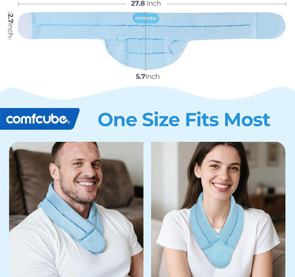 Comfcube Neck Ice Pack Wrap for 2 Hours of Cool Relief | Soft, flexible gel wrap; ideal for neck pain, hot flashes & post-surgery recovery.