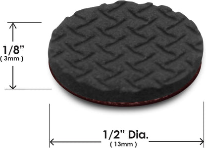 Slipstick GorillaPads CB147 Non Slip Furniture Pads/Gripper Feet (Set of 16) Self Adhesive Rubber Floor Protectors, 1 inch Round, Black