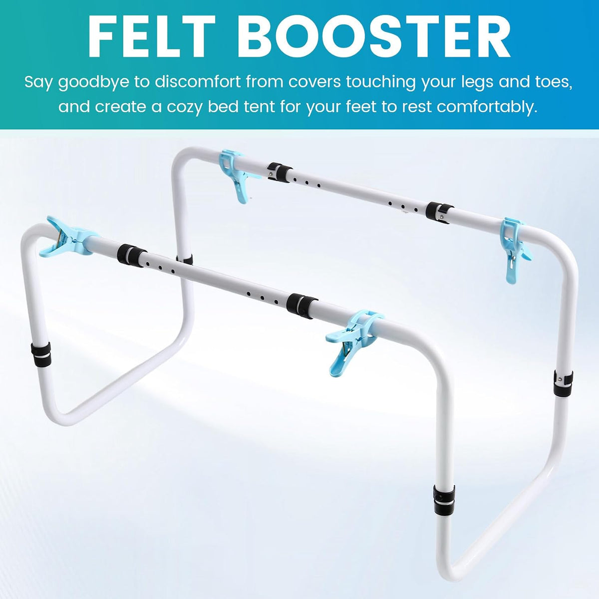 Blanket Lifter for Feet, Adjustable Height Blanket Lifters for Foot of Bed, Aluminum Alloy Blanket Lifter for Foot Toes