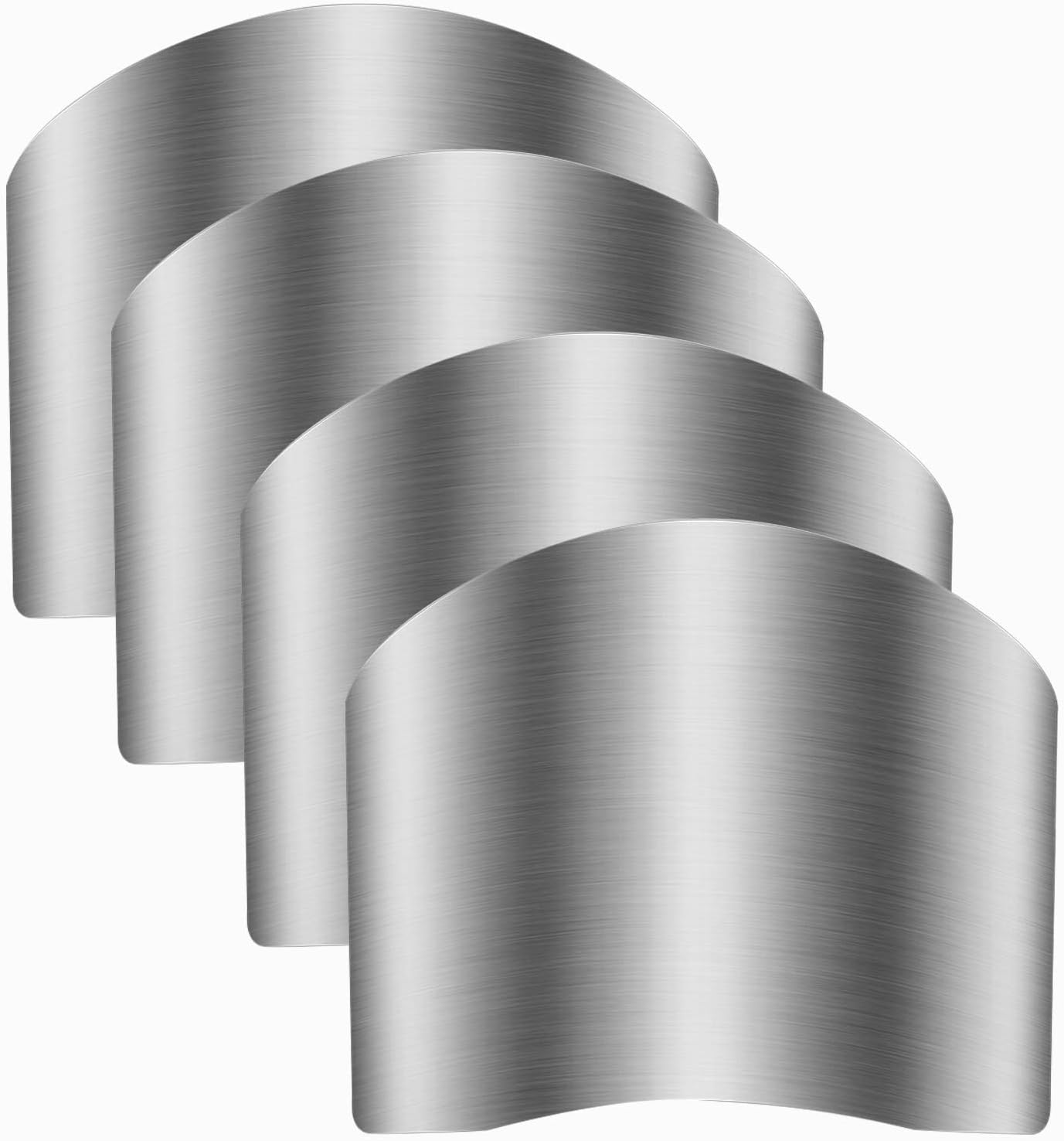 Niupiour Finger Guards for Cutting Food, Kitchen Tool Finger Shield | Steel Finger Protector for Slicing, Dicing and Chopping Vegetables, Protect from Knife Cutting, Knife Guard Saver, 4 Pack