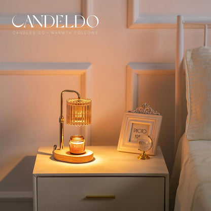 Candeldo Candle Warmer Lamp with Timer: Black Wax Melt Warmer