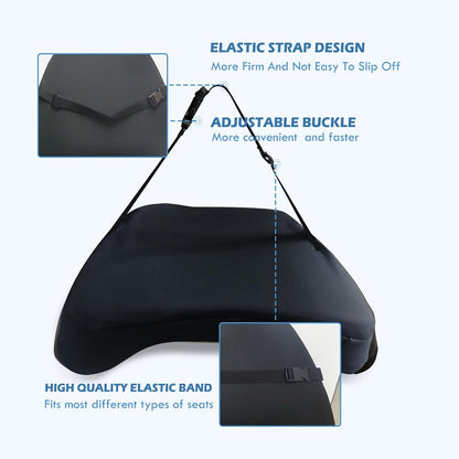 Super Cozy Lumbar Support Pillow for Car/Office Chair, 100% Memory Foam