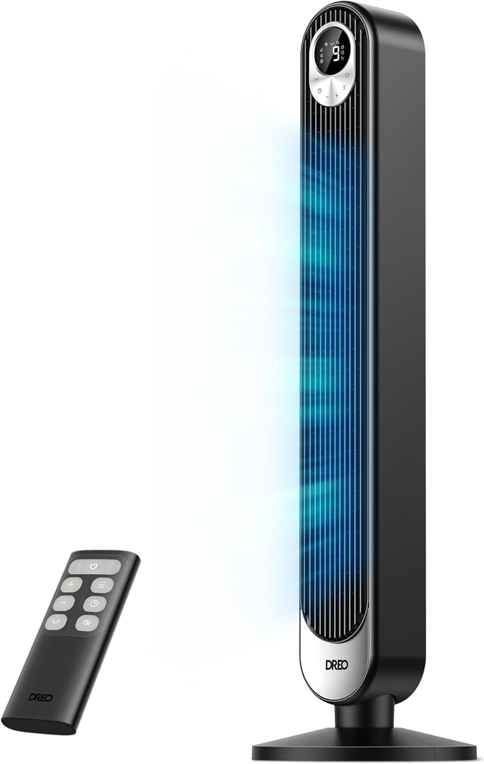 DREO Tower Fan for Bedroom, 26ft/s Velocity, 90° Oscillating, 8H Timer