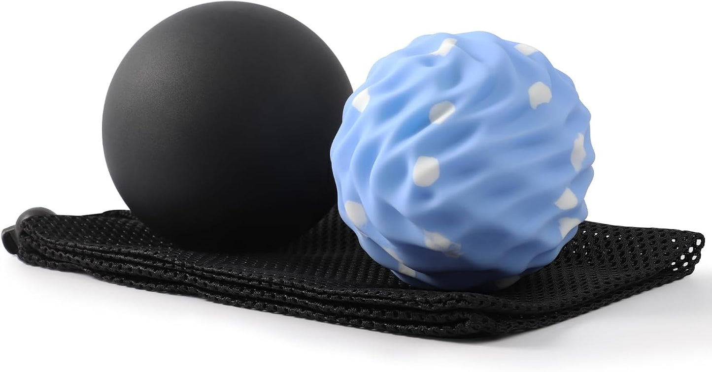 Silicone Lacrosse Balls for Yoga and Myofascial Release - Deep Tissue Massage,Trigger Point Therapy and Foot Plantar Fasciitis,Muscle Knots,Relieving Muscle Pain,Muscle Soreness Balls