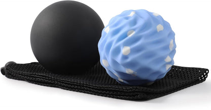 Silicone Lacrosse Balls for Yoga and Myofascial Release - Deep Tissue Massage,Trigger Point Therapy and Foot Plantar Fasciitis,Muscle Knots,Relieving Muscle Pain,Muscle Soreness Balls