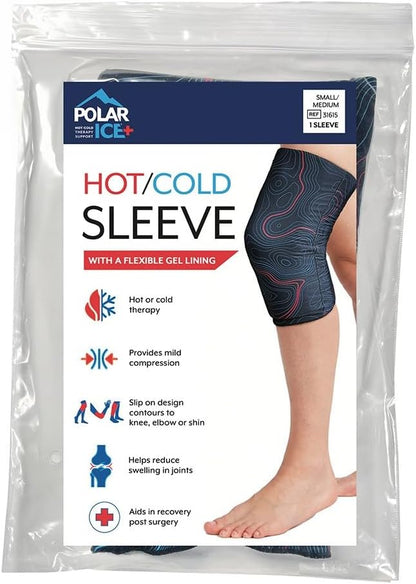 Brownmed Polar Ice Hot/Cold Therapy Sleeve, Soft Gel Lining, Small/Medium
