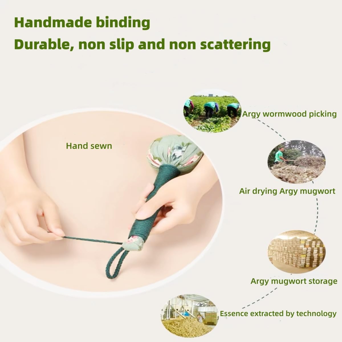 2PCS Herbal Wormwood Lymphatic Drainage Anti Slip Manual Massage Hammer Longer Handle Back Massager for Shoulder, Neck & Muscle Pain Relief (Rose Red/Dark Blue)
