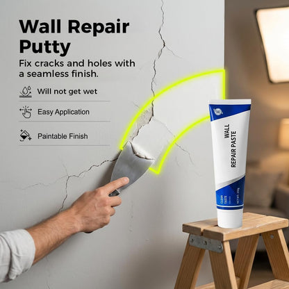 Efficient Drywall Repair Kit with Scraper, 2026 New Quick Drying Wall Mending Agent, Multi-Functional Wall Mending Agent Drywall Patch Paste Repair Kit for for Holes, Cracks and Nail Holes (1)