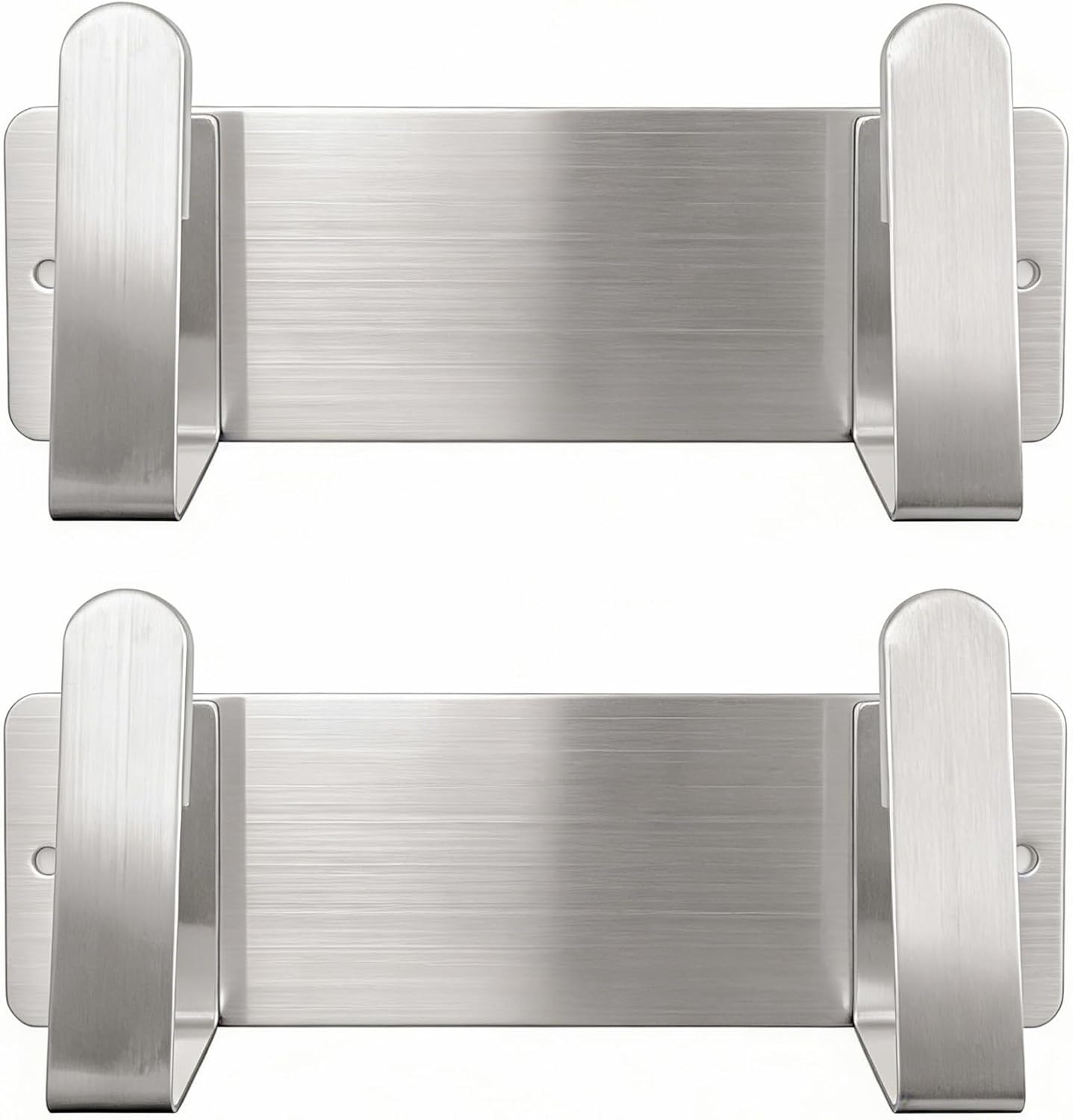 Stainless Steel Wall Mounted Cutting Board Holder Punch-Free Adhesive Multifunctional Kitchen Organizer Pot Lid Storage Rack 7" x 2.3" x 1.8" White
