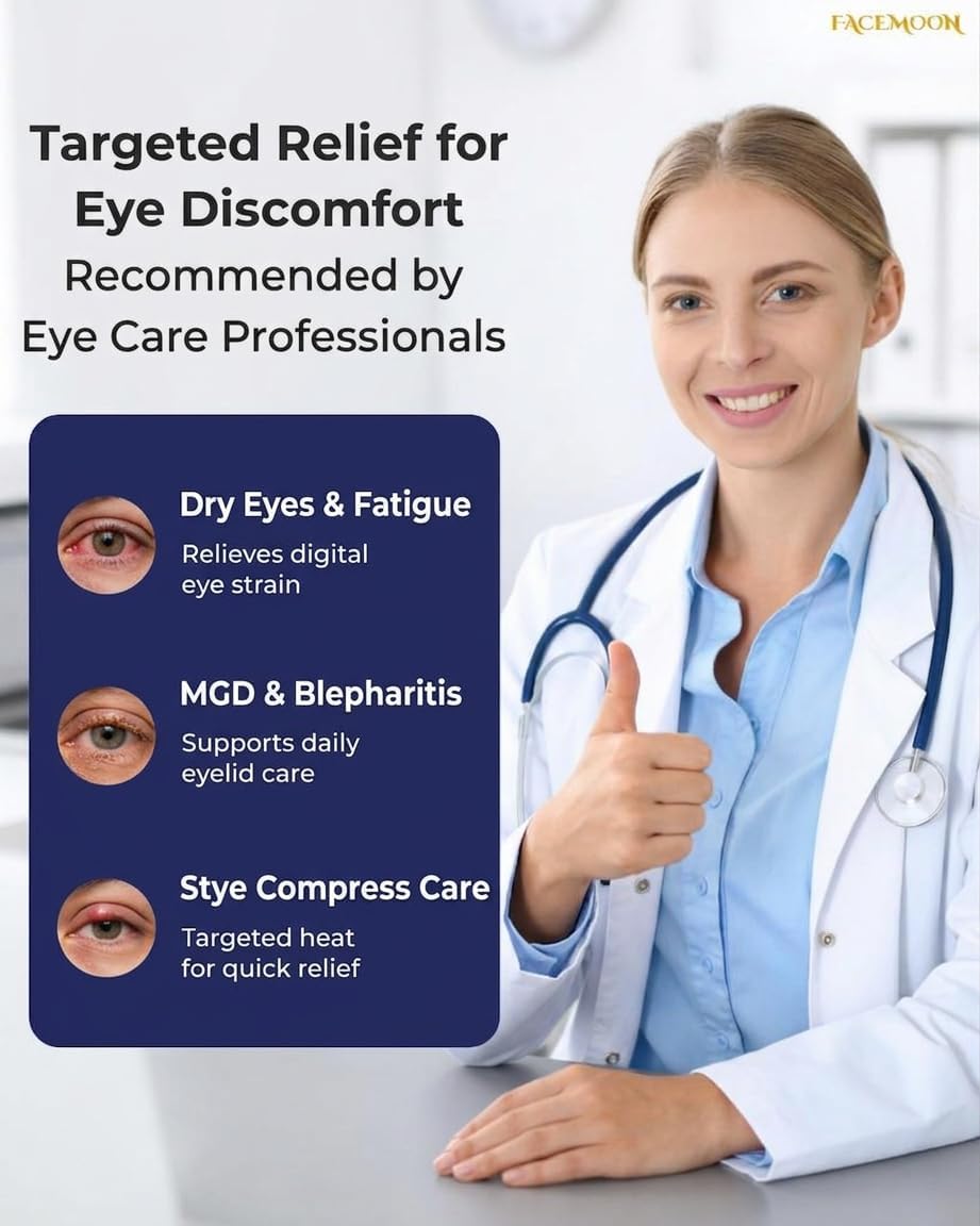 Heated Eye Mask for Dry Eyes, USB Powered Silk Warm Compress for Eyes