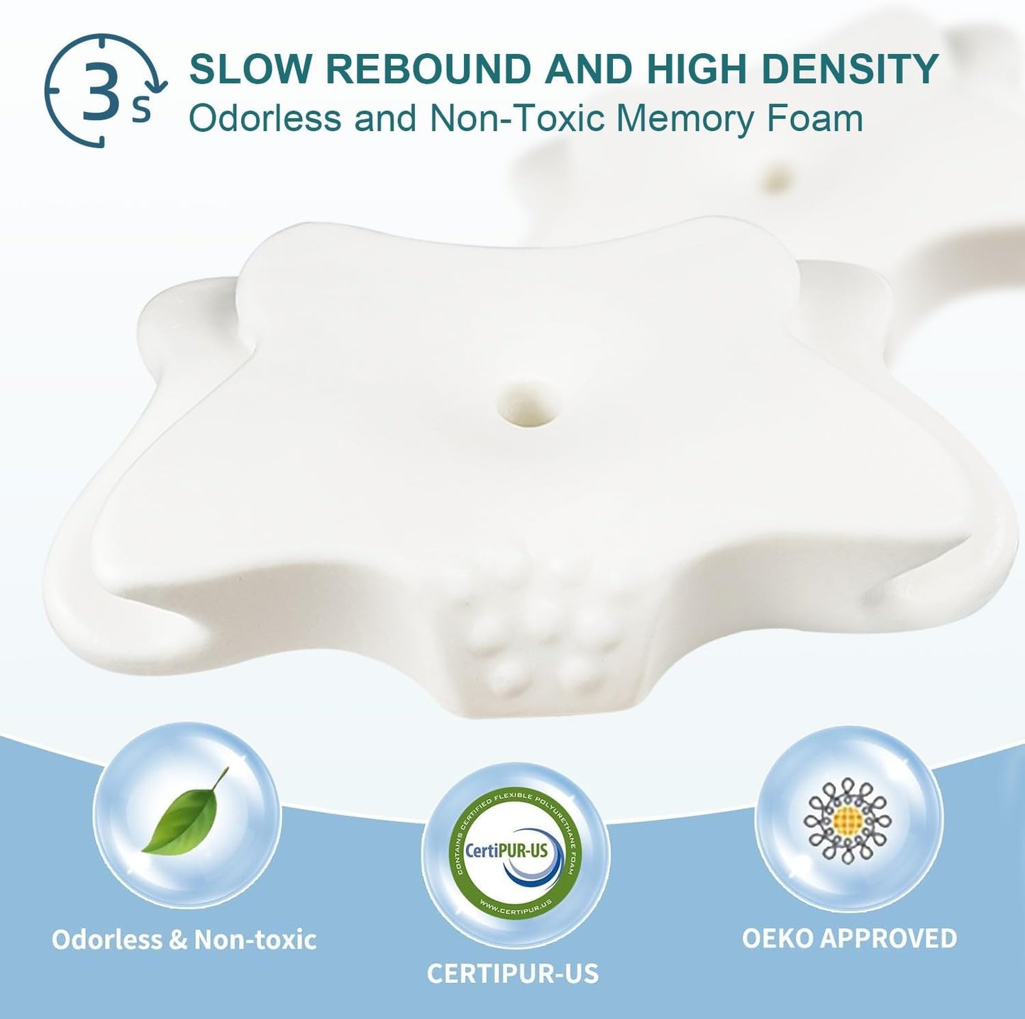 CHxxy Memory Foam Pillows, Cervical Pillow for Neck & Shoulder Pain Relief | Ergonomic Contour Bed Pillow, Soft for Side Sleep Stomach Sleeping and Back Sleeper-Queen Size&Grey