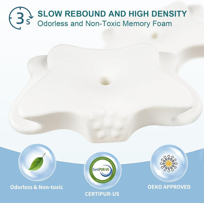 CHxxy Memory Foam Pillows, Cervical Pillow for Neck & Shoulder Pain Relief | Ergonomic Contour Bed Pillow, Soft for Side Sleep Stomach Sleeping and Back Sleeper-Queen Size&Grey