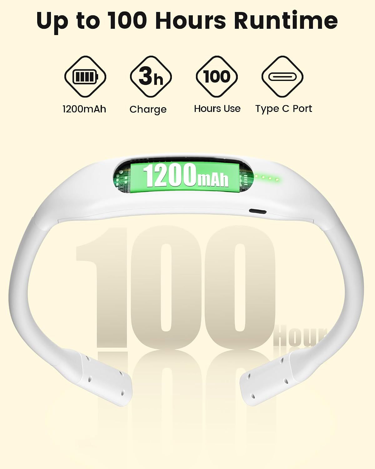 Glocusent Neck Book Light, Rechargeable Neck Lights for Crafts Reading | 1200mAh, Hands Free, 5 Colors, 5 Brightness, Lightweight, Book Lovers Gifts, Ergonomic, Bendable, Knitting, Repairing, Reader