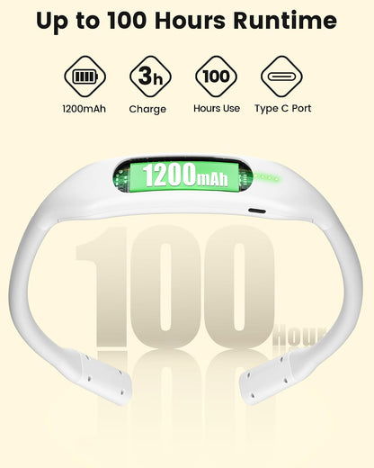 Glocusent Neck Book Light, Rechargeable Neck Lights for Crafts Reading | 1200mAh, Hands Free, 5 Colors, 5 Brightness, Lightweight, Book Lovers Gifts, Ergonomic, Bendable, Knitting, Repairing, Reader