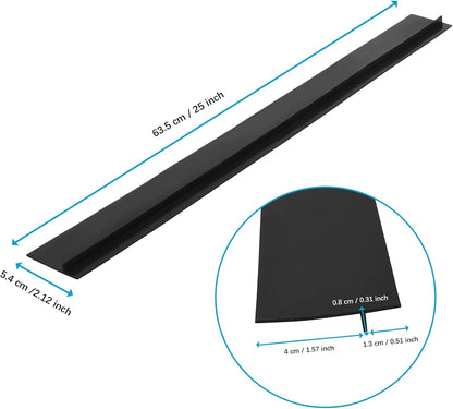 OTraki 4 Pack Silicone Stove Gap Covers Adjustable Length 25x2.1 inch Kitchen Stove Gap Filler Heat-resistant Gap Filler Gap Covers Guard for Stove and Counter Black