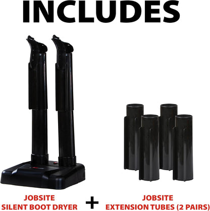 JobSite Wader Boot Dryer - Silent Boots Dryer for Chest Waders & Waist Waders - Fanless Convection Dry - Helps Reduce Odor
