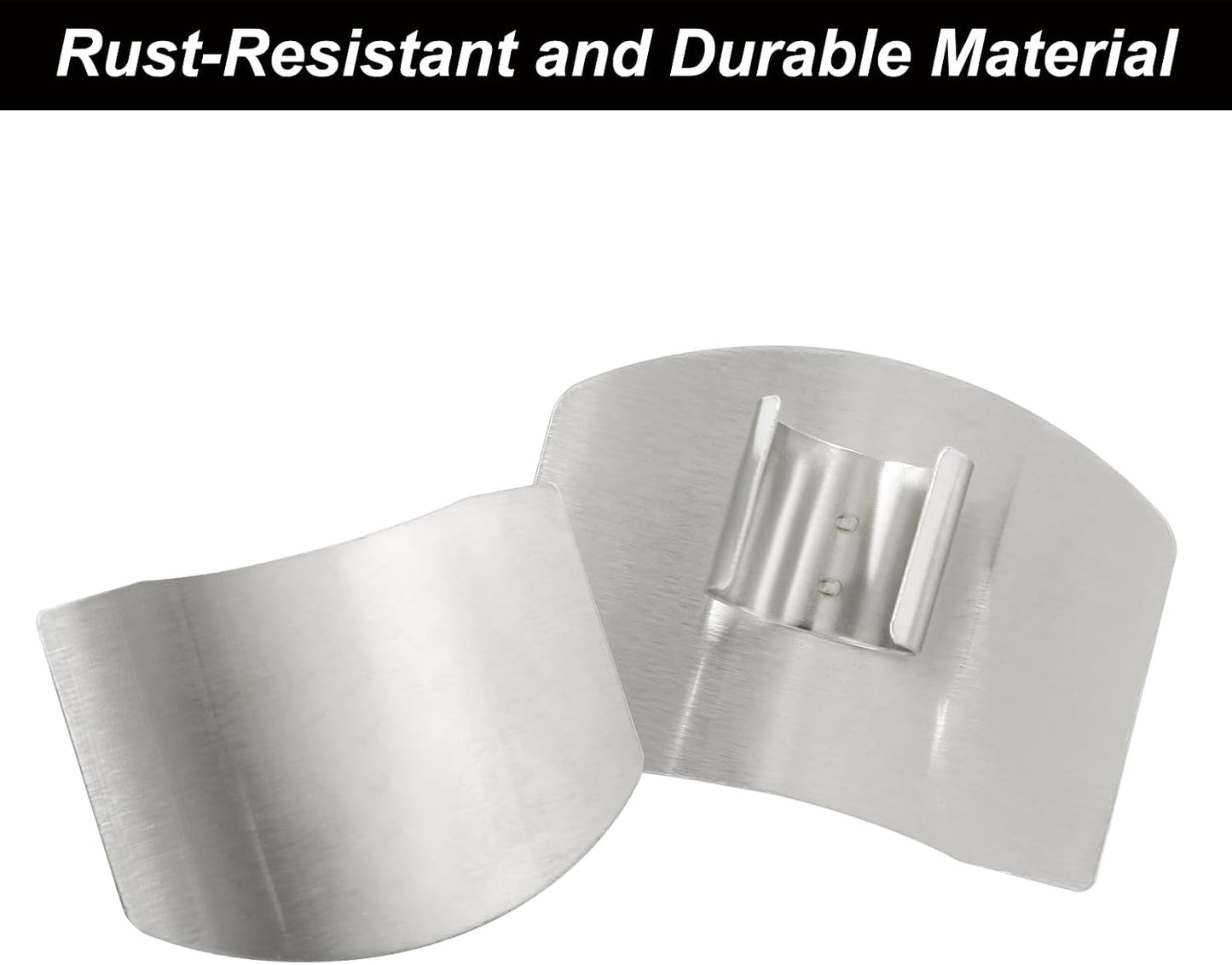 4 Pcs Stainless Steel Finger Guards | Finger Protectors for Cutting, Slicing, Dicing, Chopping Vegetables, Kitchen Tool Knife Shields, Avoid Hurting