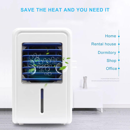 Portable Bed Cooling System Fan - 4 Wind Speed & Maximum Fan Speed 2500 rpm - Electric Water-Cooled Mattress, for/Bedroom/Desk/Room/Tabletop (Black, Double)