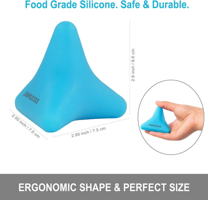 Manual Trigger Point Massage Tool Small Massager Ball 3″×2.6″ Blue | For Deep Tissue Myofascial Release Physical Therapy Plantar Fasciitis Pain Relief Muscle Knot Psoas Hip Flexor Iliacus