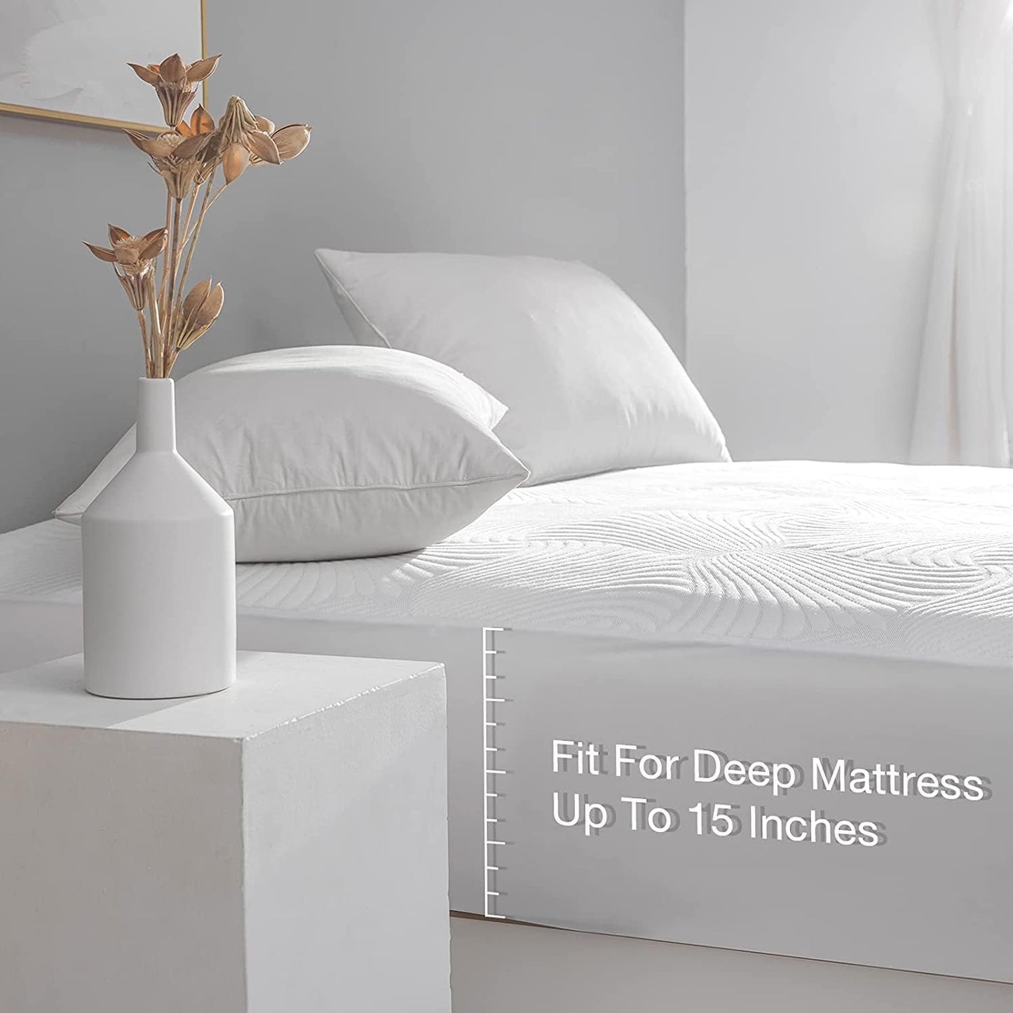 Foot Queen Size Electric Heated Mattress Pad - Foot Warmer for Bed with Memory & Preheat Functions, 12 Heat Settings Single Control for 1-12 Hours Auto Off, Lighted Button