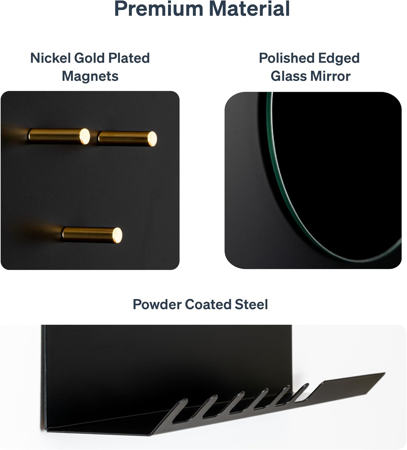 Key Holder Wall Mount and Mail Organizer - Hide Your Mail with a Modern and Minimal Look (Black)