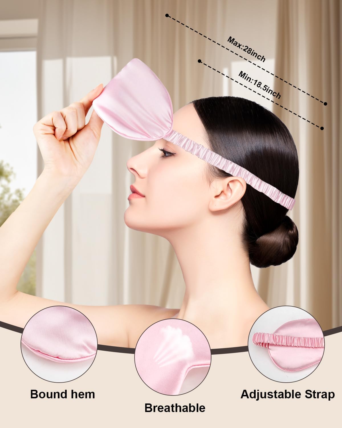 IEKEODI 2 Pack Sleep Masks, Blackout Eye Masks for Sleeping, (Black+Purple) | Silky Soft Comfort, Light Blocking Blindfold Design, Gentle Elastic Fit, Smooth Skin Feel, Travel and Nap Ready