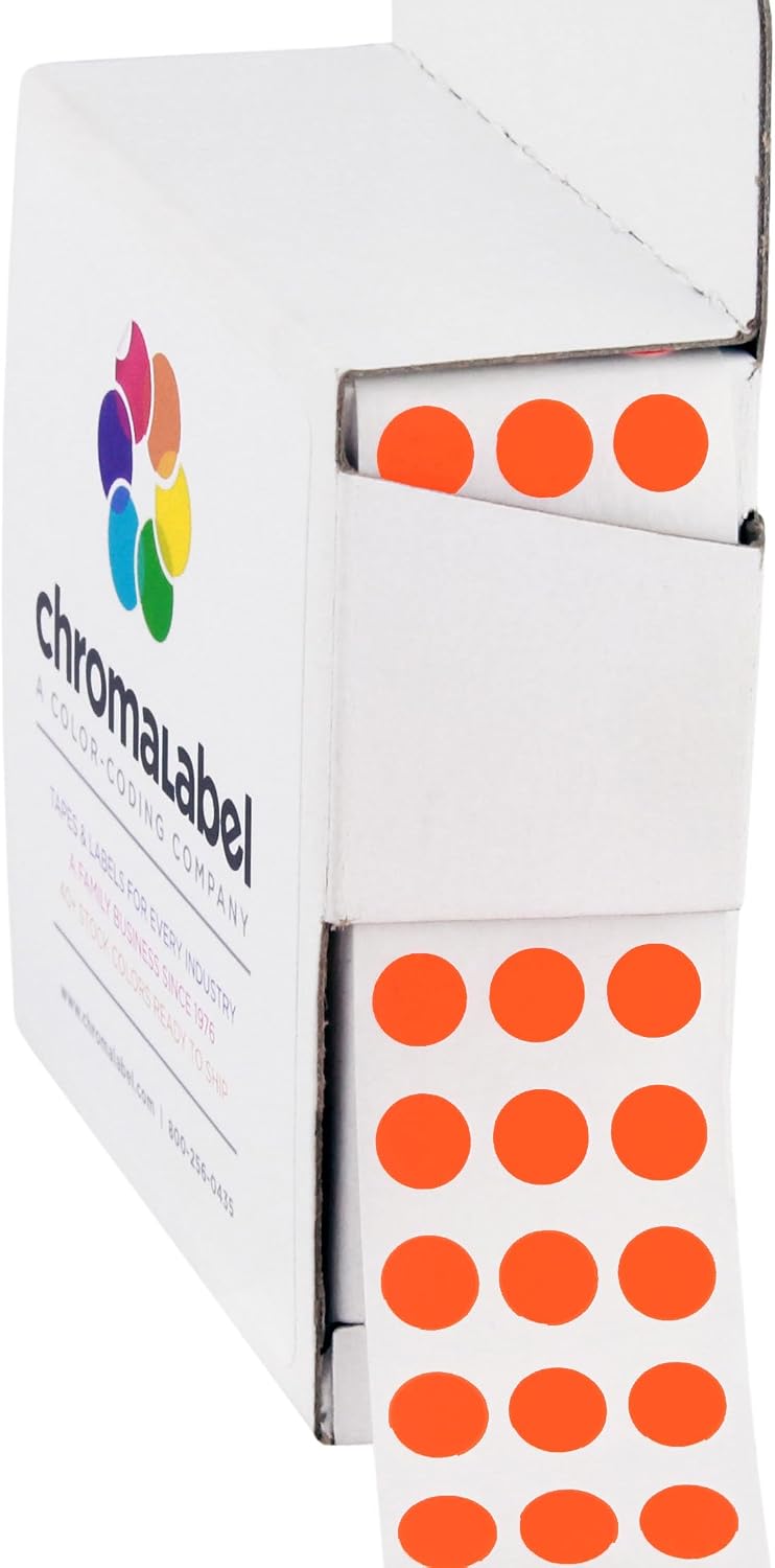 Dark Blue, Red & Yellow Dots, 1/4 Inch, 1000/Box Each Color | Writable Semi-Gloss Circle Labels in Dark Blue, Red and Yellow for Offices, Retail and Classrooms. Made in USA - Colors A