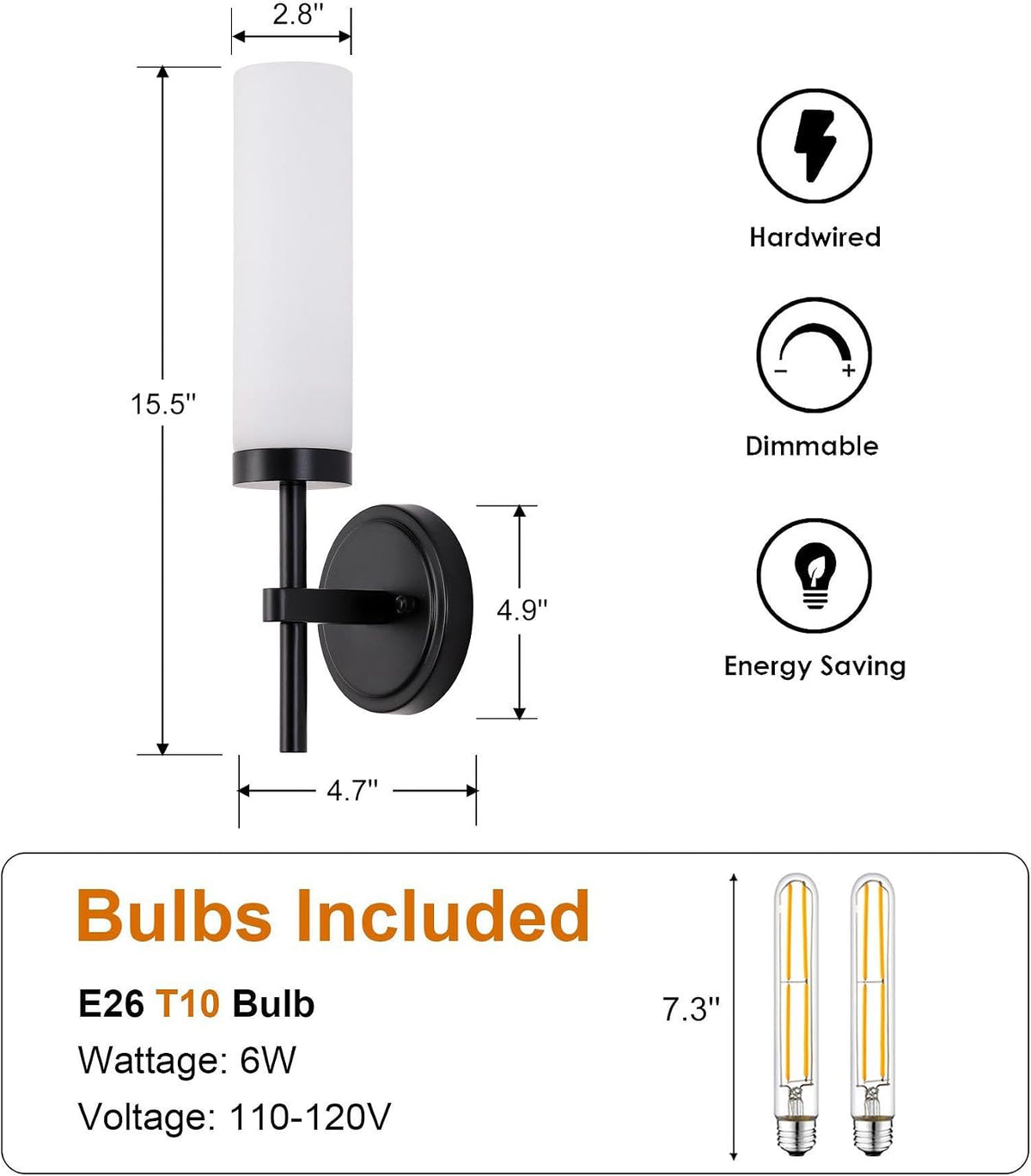 Wireless Wall Sconces with Remote Control, Battery Operated Wall Sconce Set of 2, Black & Gold Rechargeable Dimmable Wall Light for Bedroom Living room Bathroom Hallway Entryway Stairwell, 3000K