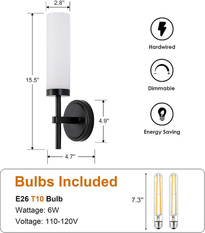 Wireless Wall Sconces with Remote Control, Battery Operated Wall Sconce Set of 2, Black & Gold Rechargeable Dimmable Wall Light for Bedroom Living room Bathroom Hallway Entryway Stairwell, 3000K