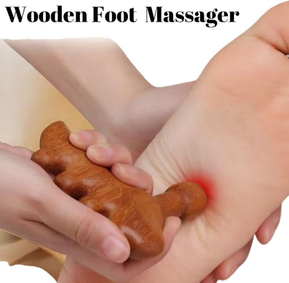 Wood Foot Massager Acupressure Tool Deep Tissue Reflexology Stick | Sandalwood Foot Reflexology Massager, Deep Tissue Acupressure Stick, Meridian Therapy, Relieve Muscle Tension, Multi-Use Tool