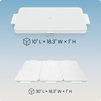 Chefman Everything Warmer Electric Warming Tray, 20” x 16” Modular Expanding Design, Graphene Full-Surface Heating, Food Warming Mat for Parties, Gatherings & Daily Use, Two Tempered Glass Panels