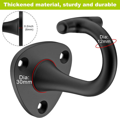 Dog Leash Hooks for Wall Black Dogs Leash Wall Mount Dog Hook for Leashs for Secure and Escape-Proof Hook for Lead Management