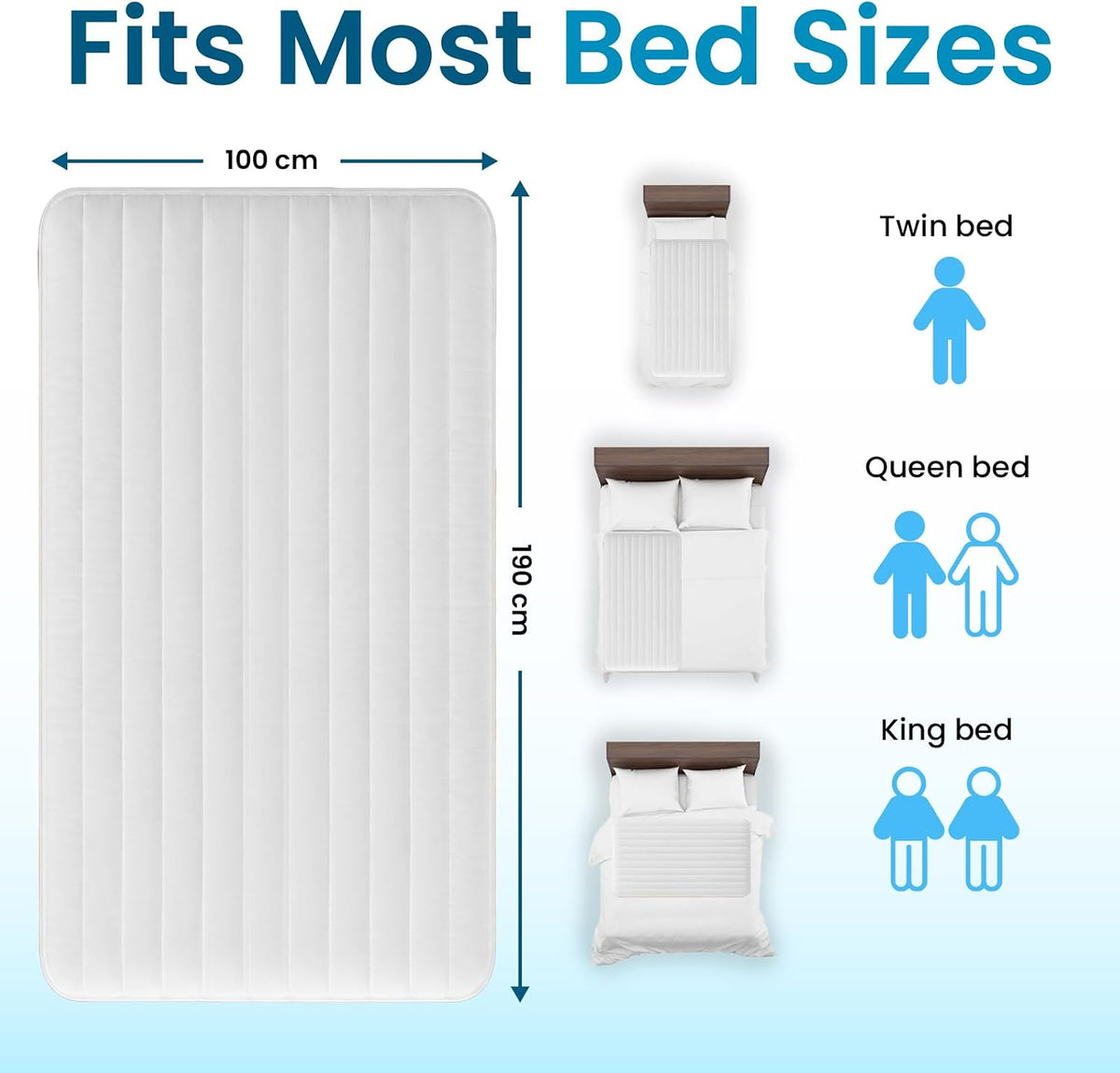 B10 Bed Cooling System, Cotton Mattress Pad for Night Sweats, Twin Size