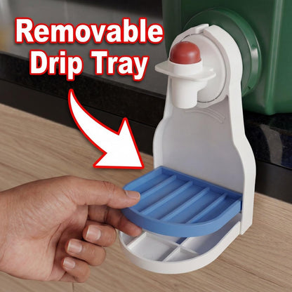 [2 Pack] Laundry Detergent Cup Holder with Drip Tray, No Mess Detergent Drip Catcher, Leak-Proof, Anti-Slip Grip Design, Fits Most Bottles, Keeps Laundry Room Clean and Organized (White)