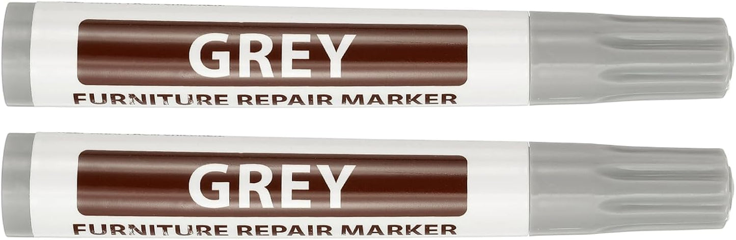 PATIKIL 2Pcs Furniture Markers Touch Up, Furniture Repair Kit Wood Markers for Scratches Wood Floor Holes Tables, White