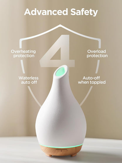 InnoGear 150ml Ceramic Essential Oil Diffuser, Diffusers for Home, White
