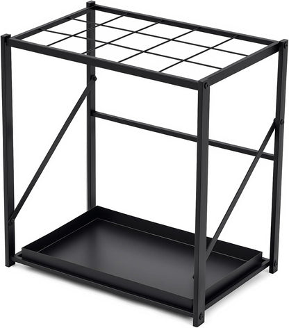 Colingmill Folding Umbrella Storage Stand Rack Holder Organizer Free Standing Umbrella Rack with Removable Drip Tray for Entryway Home Office Hotel Entry Hallway (L35.51 X W11.89 X H19.69 Inch)