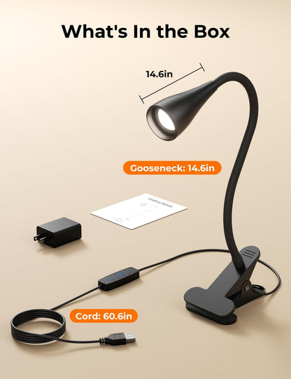 Dim Book Lights for Reading at Night,USB Goose Reading Lights for Books in Bed Headboard,LED Night Lights Plug into Wall,Adhesive Wall Lights for Bedroom,Portable Plug in Wall Sconces Hardwired,1 Pack